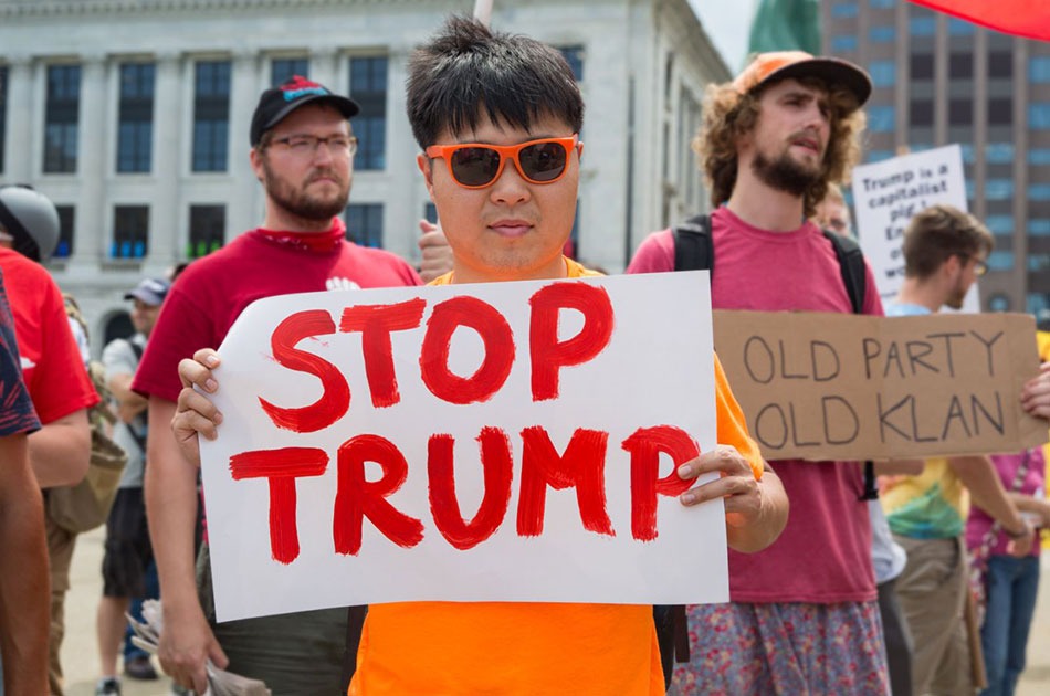 Anti-Trump street demonstration — David Chung