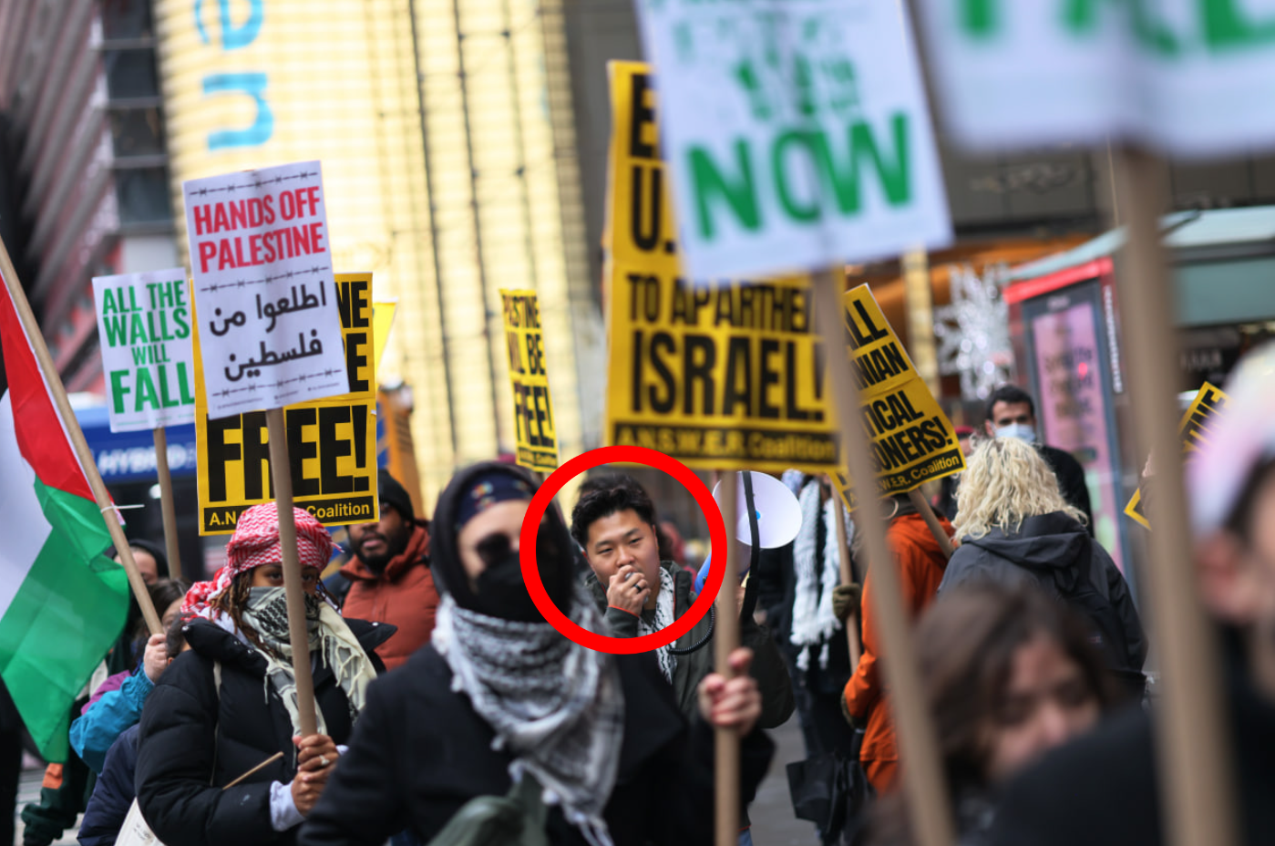 Times Square "All Out for Palestine" rally — Oct 8 2023