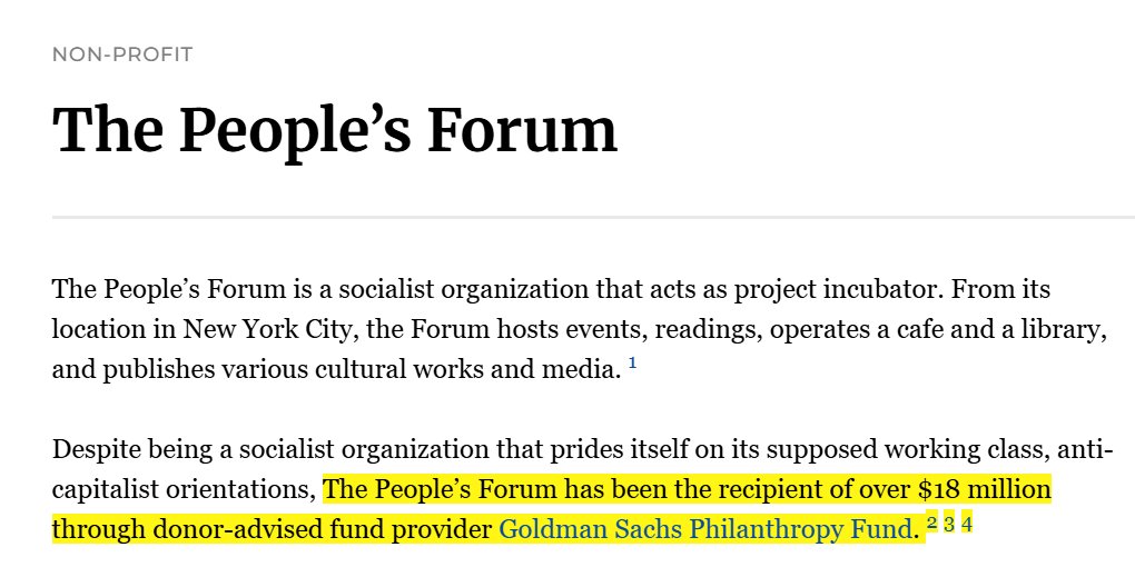 Who funds People's Forum — grants table showing United Community Fund, AFGJ, Justice and Education Fund