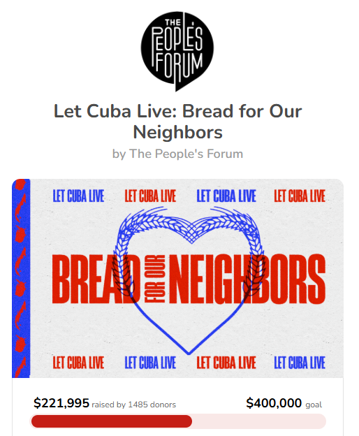 Let Cuba Live: Bread for Our Neighbors — $221,995 raised, $400,000 goal