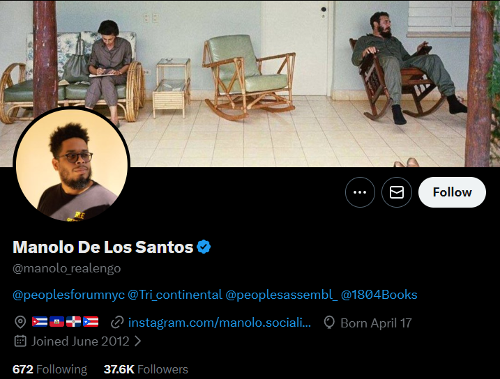 X (Twitter) profile — @manolo_realengo