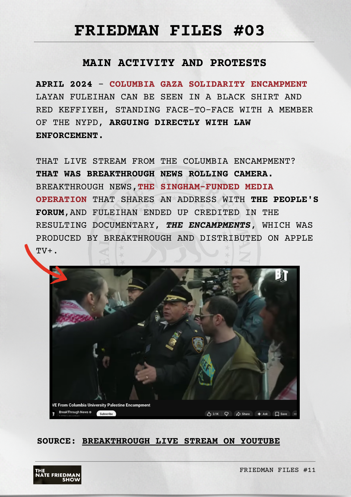 Columbia University Gaza Solidarity Encampment — April 2024