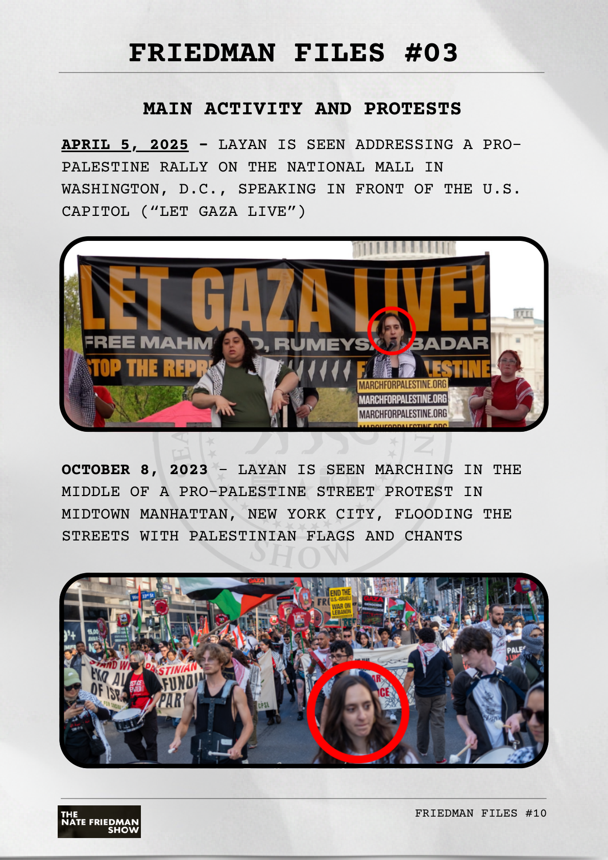 DC National Mall "Let Gaza Live" rally — April 5 2025