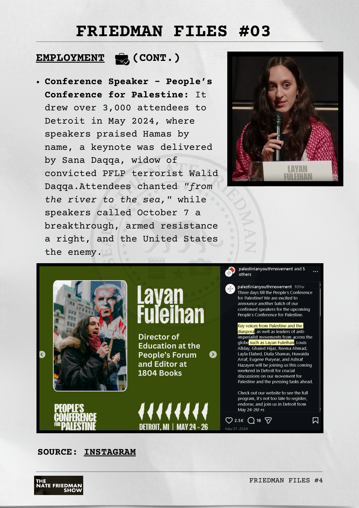 People's Conference for Palestine — Detroit, May 2024 (Layan speaker)