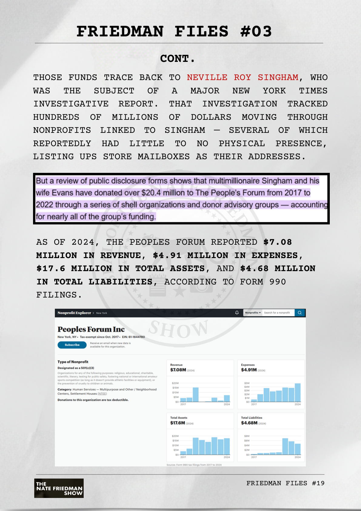 NYT investigation — Neville Roy Singham CCP-linked dark money